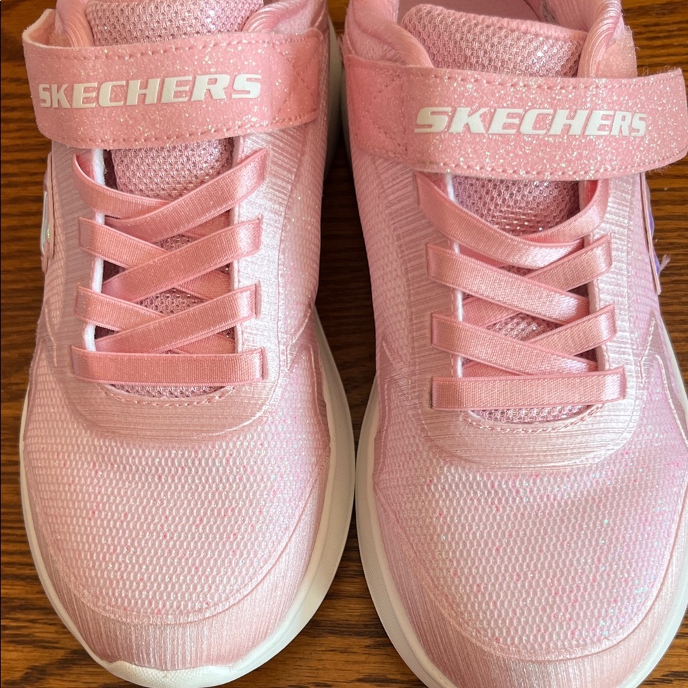 Skechers Light Pink Athletic Shoes - Picture 3 of 4